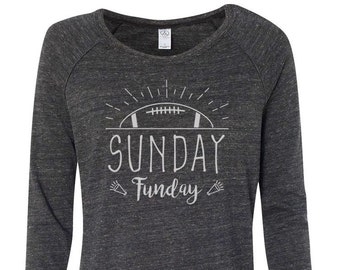 Domingo de diversión - Jersey de manga larga para mujer, camiseta de fútbol para otoño, regalo para ella