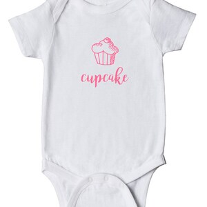 Cupcake Baby Bodysuit, Nickname Baby Clothes, Baby Shower Gift 3 Color Options image 5