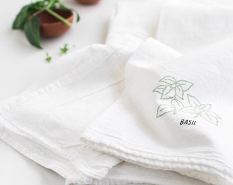 Herb + Spice Kitchen Towels - Individual - 12 Designs - Dish Towels, Tea Towels, Flour Sack Towels, Kitchen Decor
