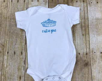 Cutie Pie - Baby Bodysuit, Baby Nickname Clothes, Baby Shower Gift - 3 Color Options