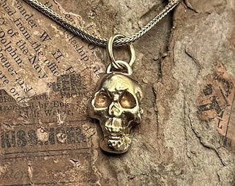 St. Au Ruin — Solid 9ct Gold Skull Pendant | Objects of Devotion | Handmade Gothic Jewellery