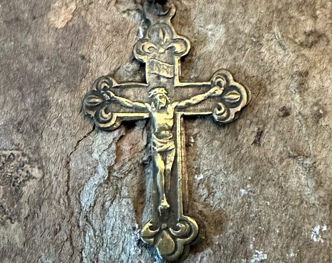 Vintage Rosary Pendant — French Sacred Relic