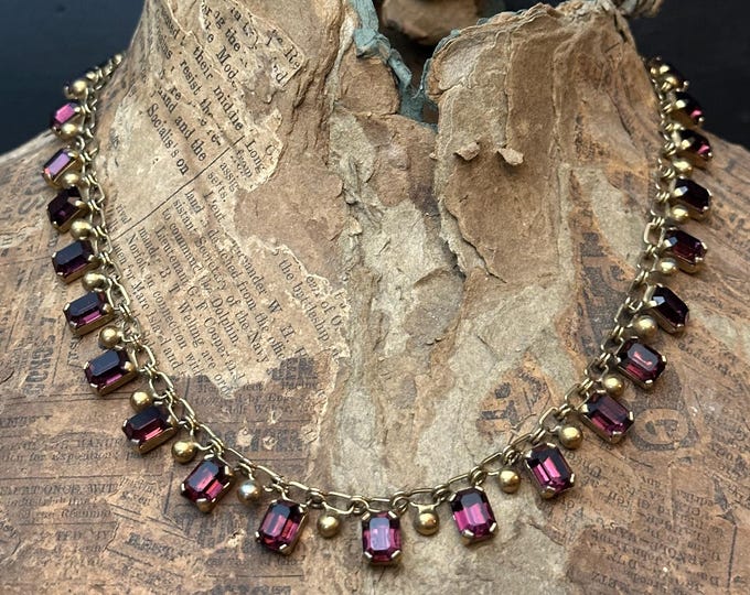 Antique Amethyst-Color Fringe Necklace – Belle Époque French Jewelry