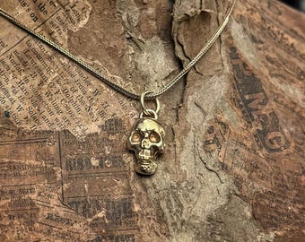 St. Au Ruin — Solid 9ct Gold Skull Pendant | Objects of Devotion | Handmade Gothic Jewellery