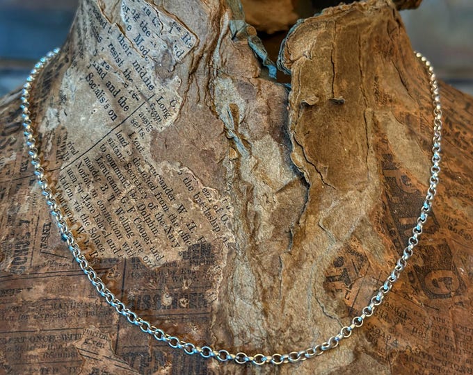 2.5mm Sterling Silver Belcher Chain Necklace (16″–24″) – Chain Rituals Collection