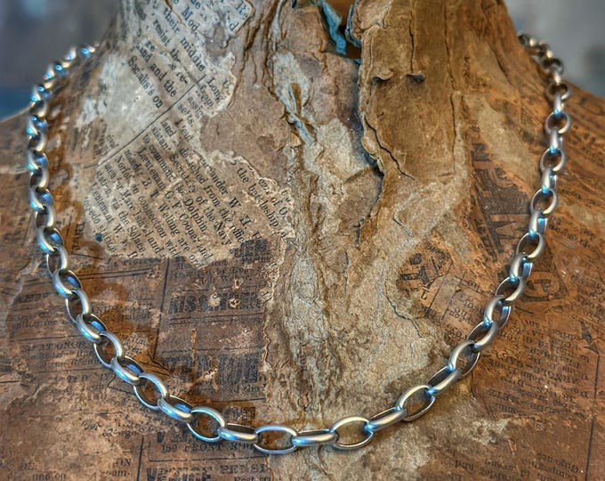 6.5mm Sterling Silver Oval Belcher Chain Necklace (16″/18″/20″) – Chain Rituals Collection