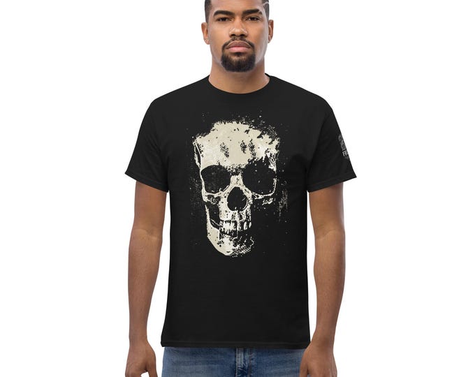 Vintage Washed Skull T-Shirt | Gothic Streetwear Graphic Tee