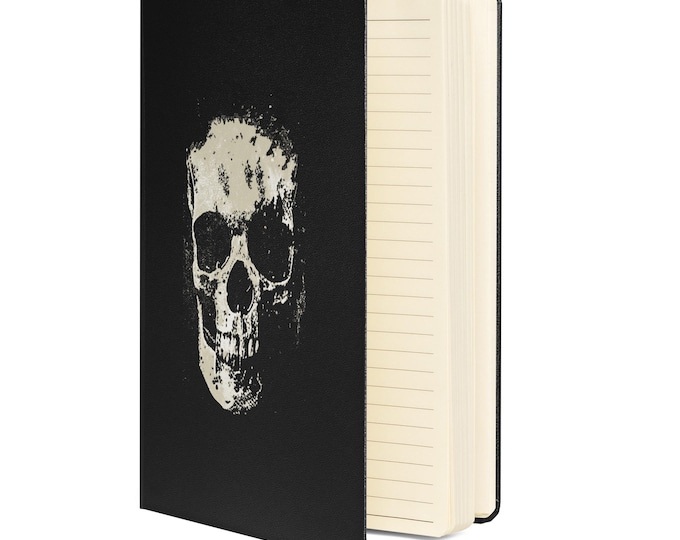 Bone Skull Gothic Journal: Matte Black Grimoire, Occult Sketchbook