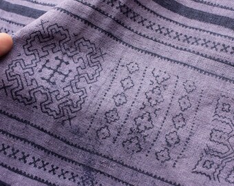 Vintage Hmong Hemp Batik Indigo Fabric