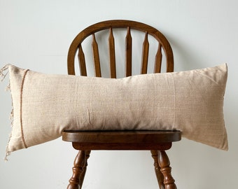 Hand woven Natural Fiber lumbar Pillow Cover