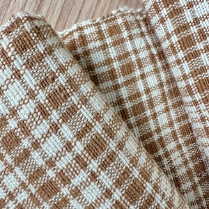 Plaid Hand woven Vintage Karen Tribe Fabric Natural Fiber