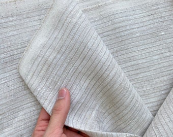 Tissu lin coton à rayures par mètre