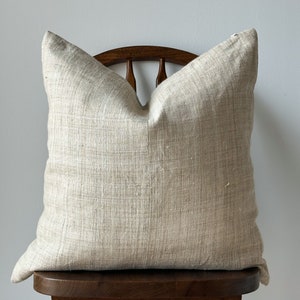 Vintage Hmong hemp Neutral Natural Fiber Pillow Cover