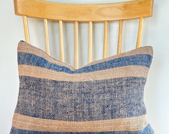 Hand woven Natural Fiber lumbar Pillow Cover