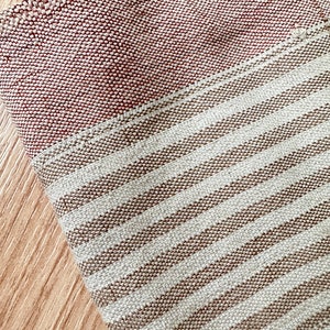 Plaid Hand woven Vintage Karen Tribe Fabric Natural Fiber