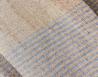 Plaid Hand woven Vintage Karen Tribe Fabric Natural Fiber