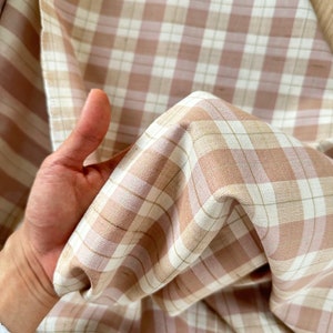 Plaid Hand woven Vintage Karen Tribe Fabric Natural Fiber