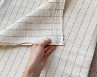 By Yard Vintage Cotton Striped Fabric