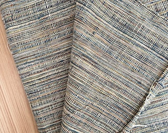 Plaid Hand woven Vintage Karen Tribe Fabric Natural Fiber