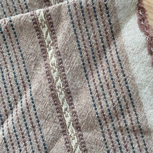 Plaid Hand woven Vintage Karen Tribe Fabric Natural Fiber image 3