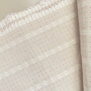 Beige White cream By Yard Striped Fabric