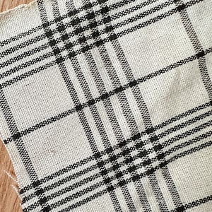 Plaid Hand woven Vintage Karen Tribe Fabric Natural Fiber