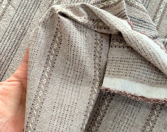 Plaid Hand woven Vintage Karen Tribe Fabric Natural Fiber