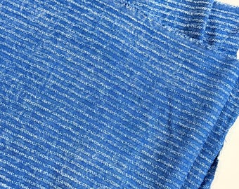 Handmade Indigo Dyed Cotton Fabric – Handwoven Line Pattern
