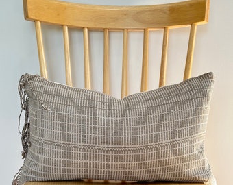 Hand woven Natural Fiber lumbar Pillow Cover