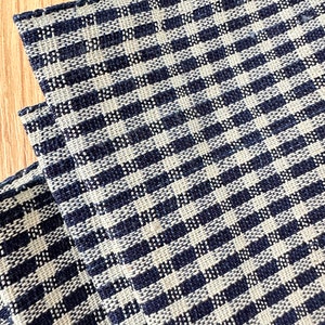 Plaid Hand woven Vintage Karen Tribe Fabric Natural Fiber