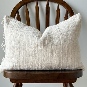 Hand woven Natural Fiber lumbar Pillow Cover
