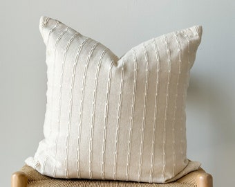 Neutral Natural Color and Fiber Pillow Cover