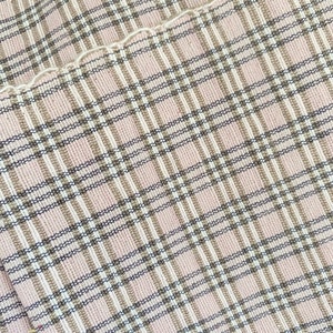 Plaid Hand woven Vintage Karen Tribe Fabric Natural Fiber