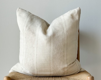 Neutral Natural Color and Fiber Pillow Cover