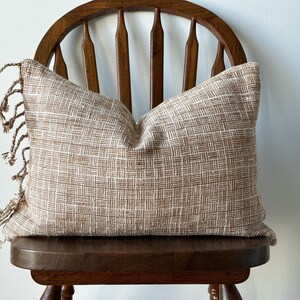 Hand woven Natural Fiber lumbar Pillow Cover