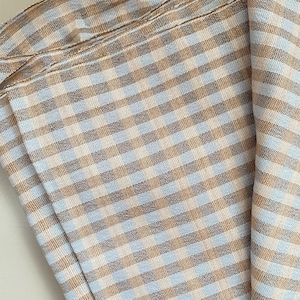 Plaid Hand woven Vintage Karen Tribe Fabric Natural Fiber