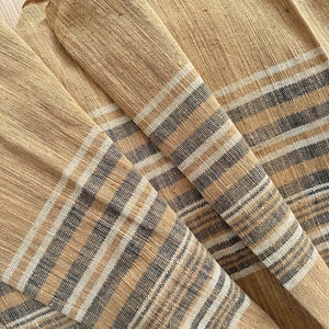 Plaid Hand woven Vintage Karen Tribe Fabric Natural Fiber image 2