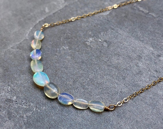Opal Gemstone 14K Gold Filled Necklace