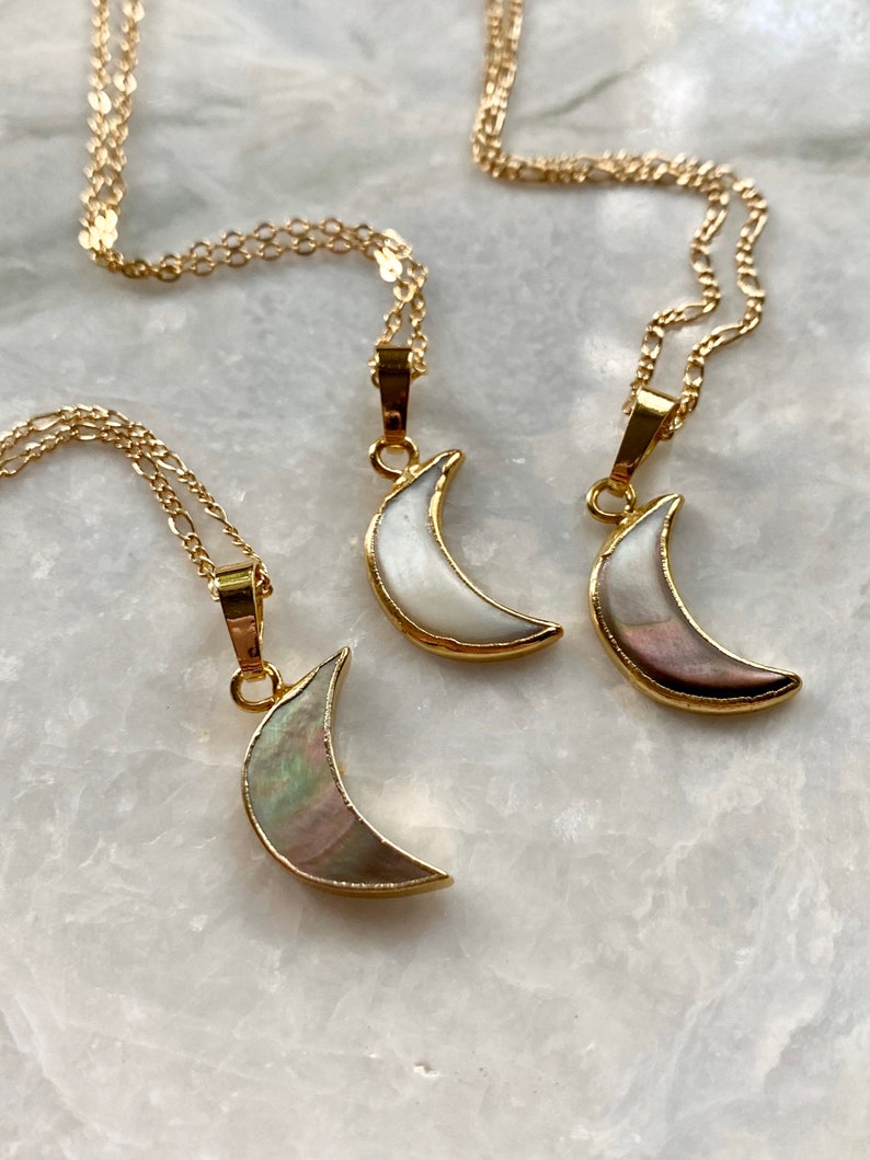 Crescent Moon Necklace/ Lunar Jewelry/ Moon Pendant/ Boho  Etsy
