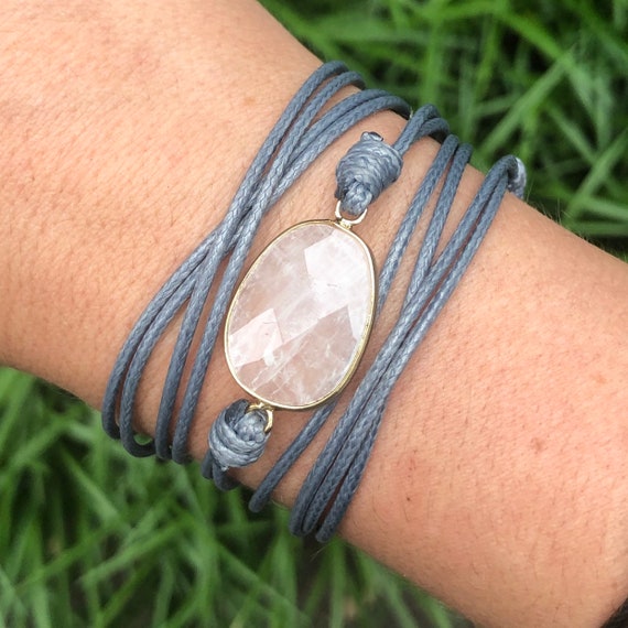 Moonstone Crystal Wrap Boho Bracelet