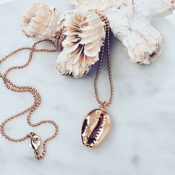 Cowrie Shell 14K Gold Boho Necklace