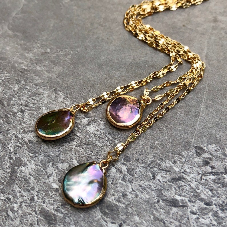 Baroque Pearl Necklace Peacock Pearl Pearl Pendant Necklace Freshwater Pearl Natural Pearl Dainty Pearl Necklace June Birthstone