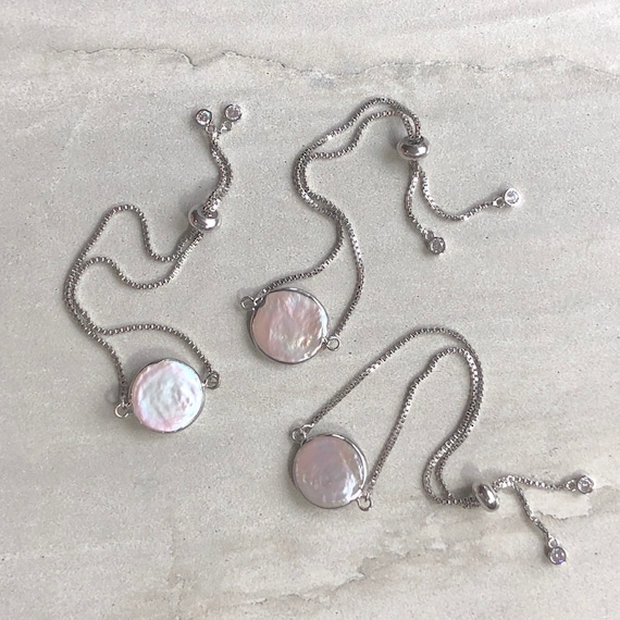 Silver Dainty Natural Freshwater Pearl Bracelet