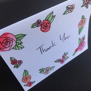 Thank You Cards in Watercolor Flowers