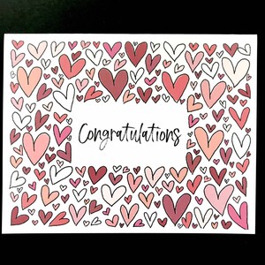 Heart Doodles Congratulations Card