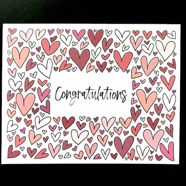 Heart Doodles Congratulations Card