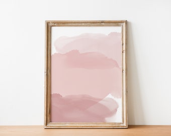 Pink Abstract Watercolor Art Print, Pink Watercolor Art Print, Pink Abstract Watercolor Art Print, Pink Abstract Art, Blush Pink Wall Art