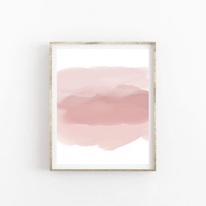 Pink Abstract Watercolor Art Print Pink Watercolor Art Print | Etsy