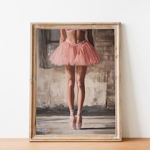 Vintage Ballerina Malerei, Antike Kunstdruck, Ölgemälde Wandkunst, weibliche Mädchen-Schlafzimmerdekor, digitaler Download, druckbare Wandkunst