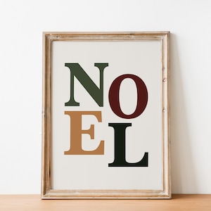 Noel Christmas print, Christmas Wall Art, Christmas Decor, Christmas Printable, Modern Holiday Decor, Printable Wall Art, Winter Poster
